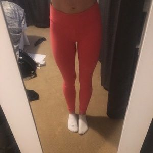 Pink full length leggings